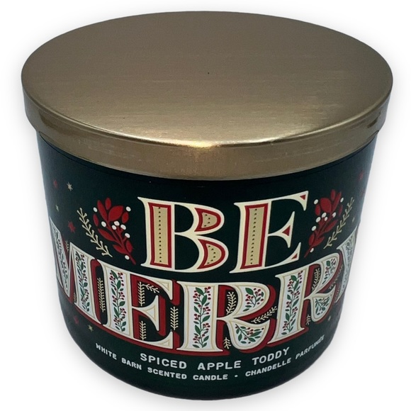 NEW Bath & Body Works White Barn Scented 3 Wick Candle -Spiced Apple Toddy Scent - Picture 8 of 8